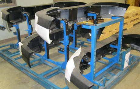 Custom metal fabricated material handling rack